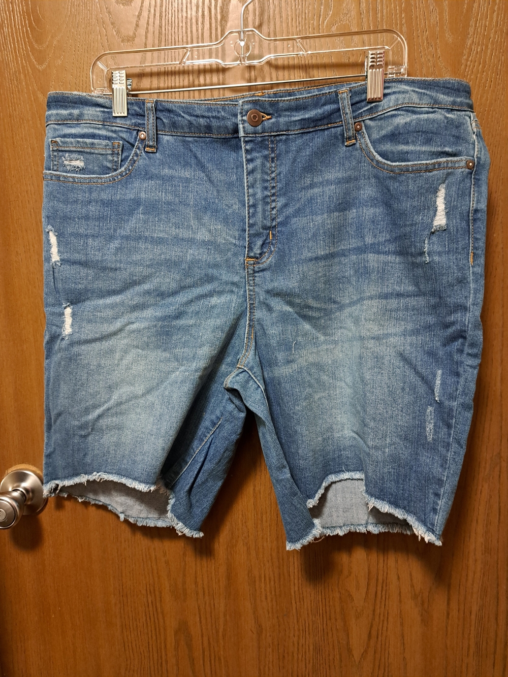 Energie Light Blue Denim Shorts